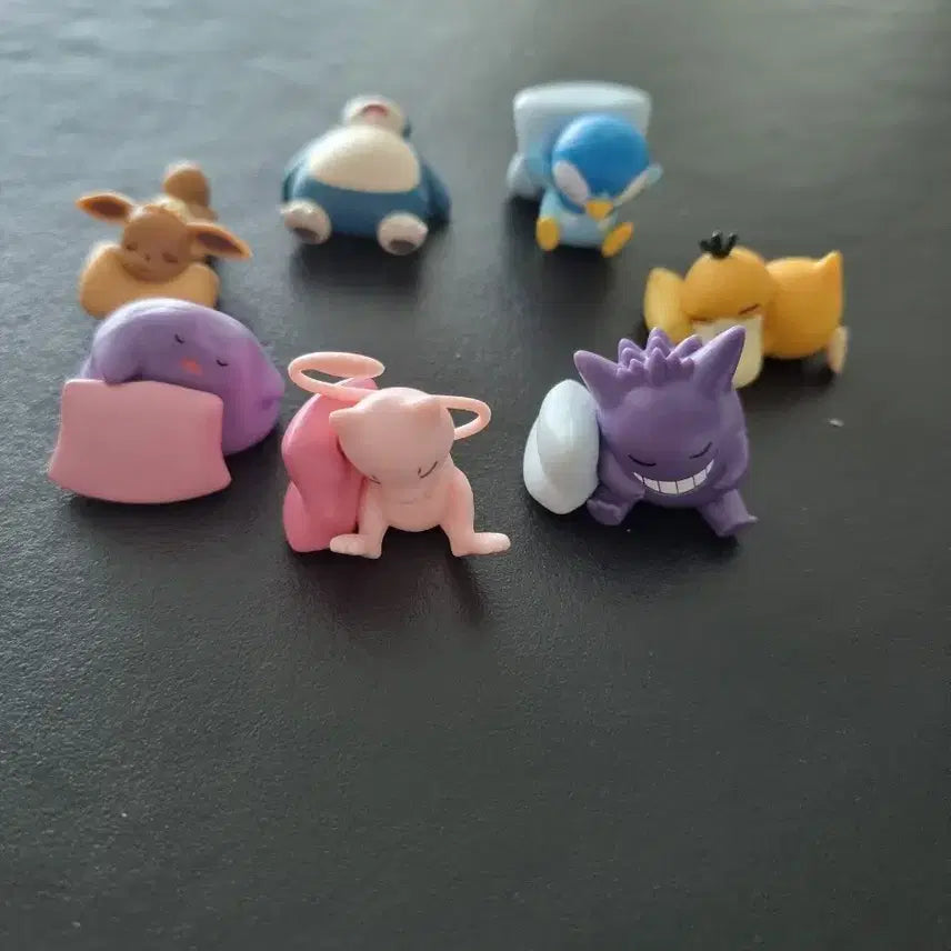 [BUNJANG] Pokemon Sleeping Figures Set (7 Types, Mew Included) / 포켓몬스터 잠자는 피규어 세트 7종 뮤 포함