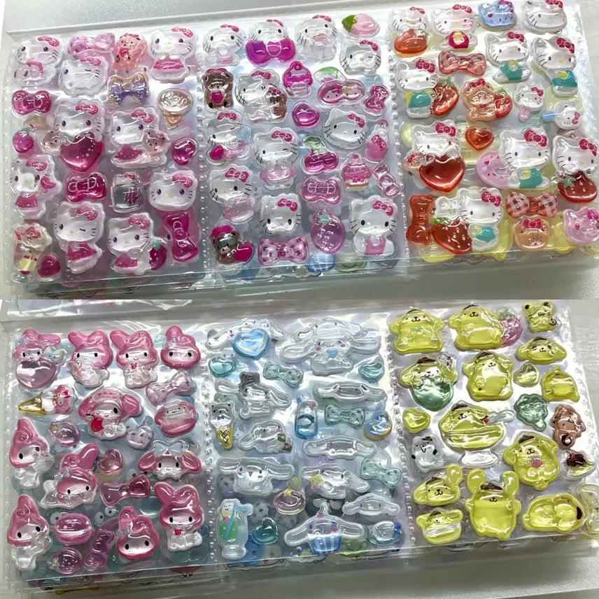 [BUNJANG] BonBon Drop 3D Sticker Book Set - Sanrio, Chiikawa, Tamagotchi / 봉봉드롭 입체스티커 산리오 치이카와 다마고치 스티커북