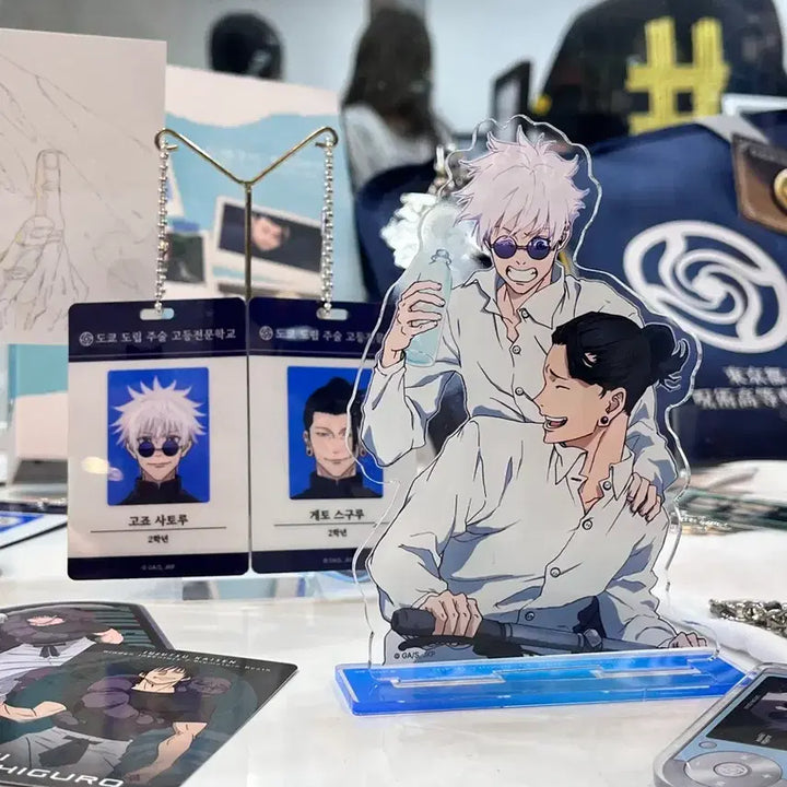 [BUNJANG] Jujutsu Kaisen Shibuya Incident Gojo Satoru Geto Suguru Acrylic Stand ID Card Keychain Bundle Set / 주술회전 팝업 회옥옥절 고죠 게토 아크릴스탠드 id카드 키링 특전 일괄