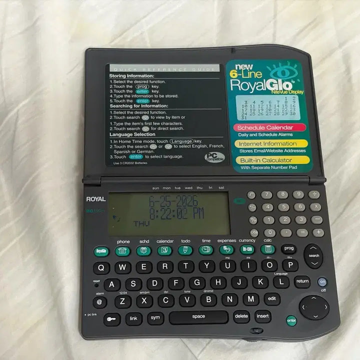 [BUNJANG] ROYAL RG135ex Retro Electronic Organizer / ROYAL RG135ex 레트로 전자수첩
