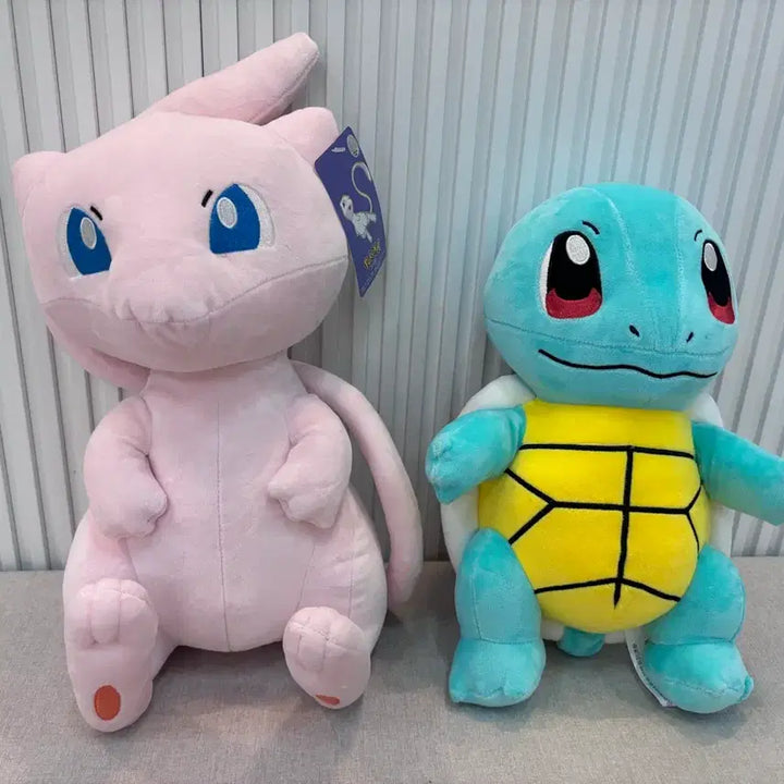 [BUNJANG] Pokemon Mew &amp; Squirtle Large Plush Bundle Set / 일괄 포켓몬 뮤, 꼬부기 중대형 인형