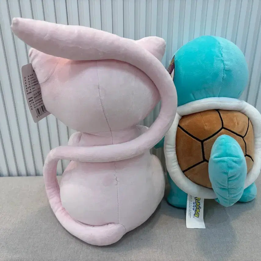 [BUNJANG] Pokemon Mew &amp; Squirtle Large Plush Bundle Set / 일괄 포켓몬 뮤, 꼬부기 중대형 인형