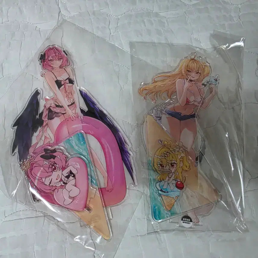 [BUNJANG] ZenZoneJe Remiel &amp; Sisia Swimsuit Acrylic Stand &amp; Keyring Set / 젠레스 존 제로, 젠존제 레미엘,시시아 수영복 아크릴
