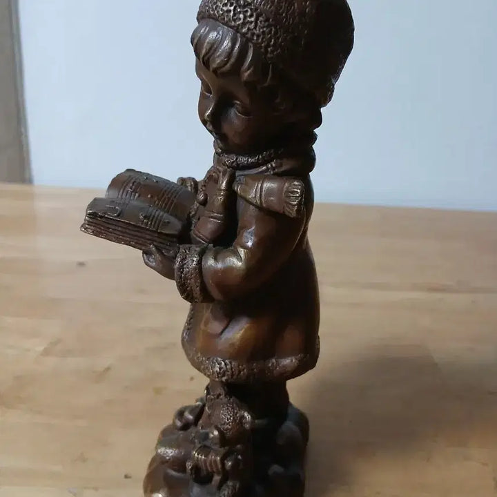 [BUNJANG] Bronze Children Reading Statue / 동 장식품