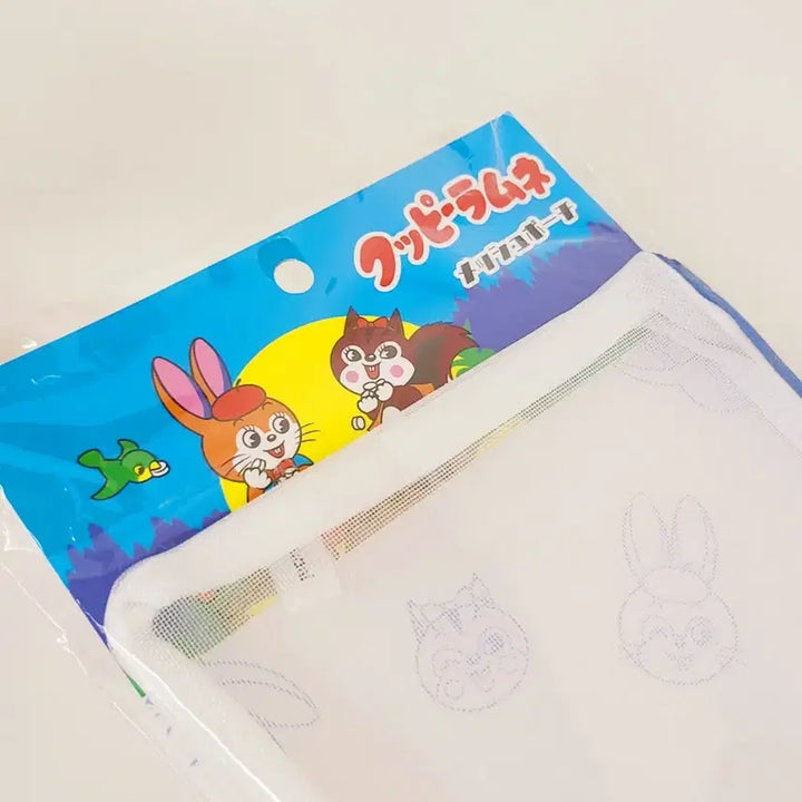 [BUNJANG] Kuppi Ramune Embroidered Rabbit &amp; Squirrel Pouch (Sealed) / 쿠피 라무네 파우치 미개봉 새상품 일본내수용 토끼 다람쥐 데일리용 여행용 화장품 정리