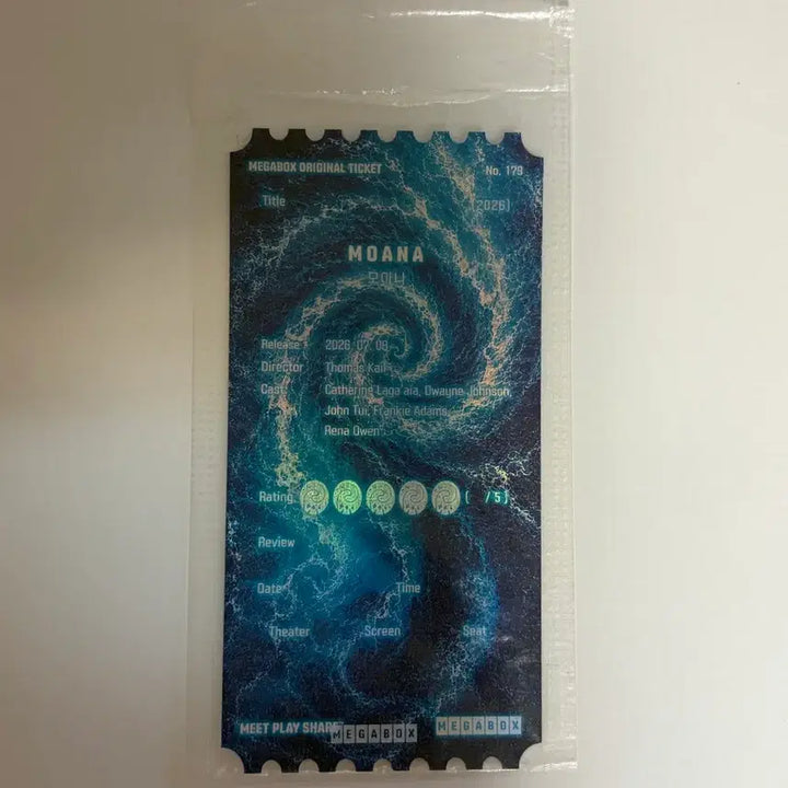 [BUNJANG] Moana Megabox Original Ticket (Sealed) / 모아나 메가박스 오리지널 티켓 미개봉