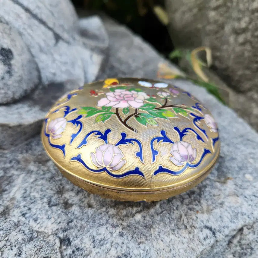 [BUNJANG] Cloisonné Enamel Round Jewelry Box / 칠보 공예 원형 보석함(합)