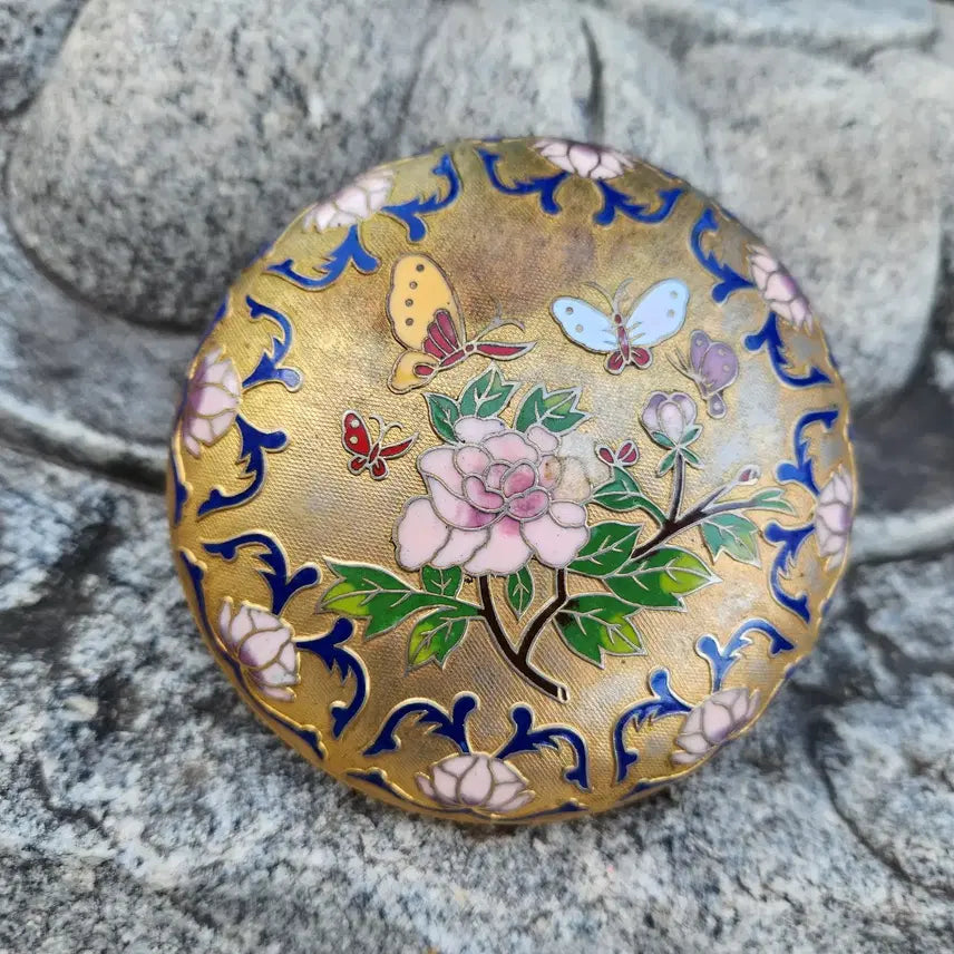 [BUNJANG] Cloisonné Enamel Round Jewelry Box / 칠보 공예 원형 보석함(합)
