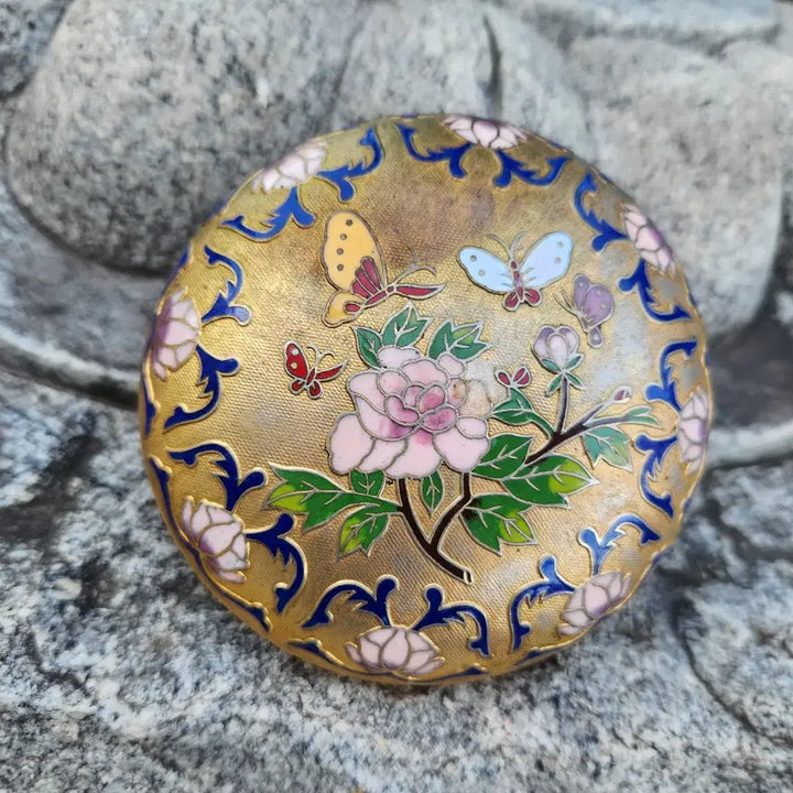 [BUNJANG] Cloisonné Enamel Round Jewelry Box / 칠보 공예 원형 보석함(합)
