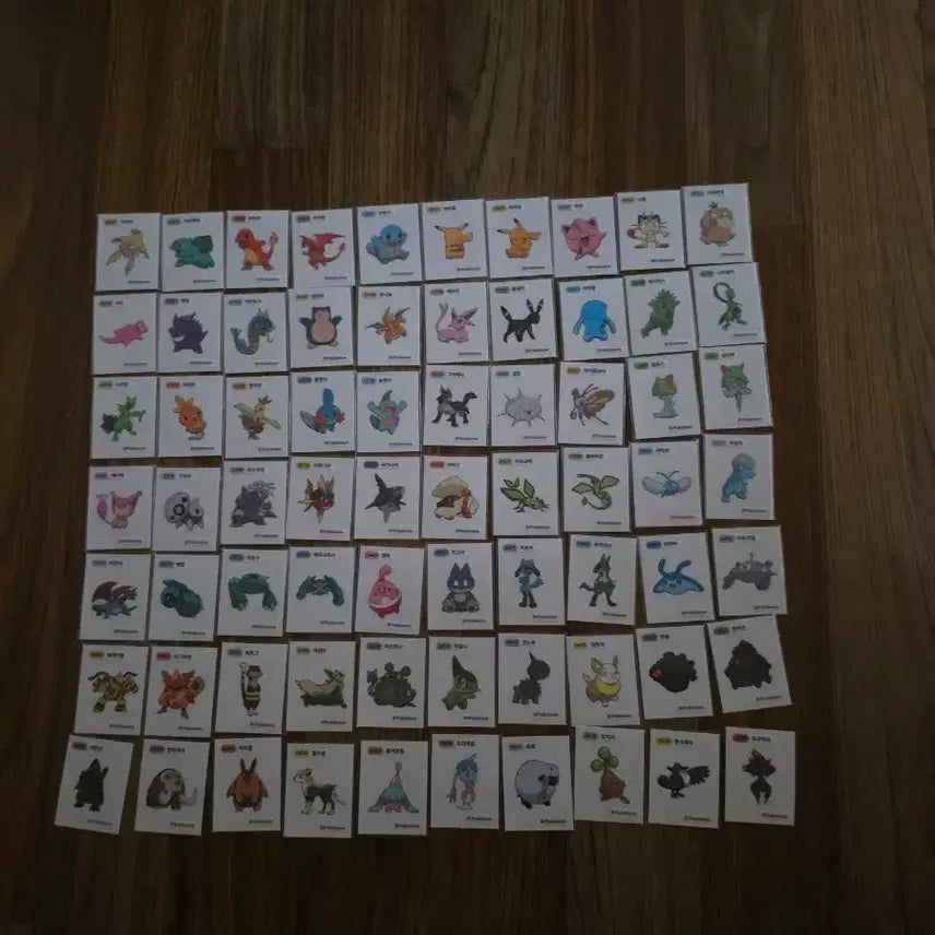 [BUNJANG] Pokemon Bread Stickers Season 1 - 70 Sticker Bundle / 포켓몬 띠부씰 시즌1 139종중 70종 일괄판매합니다