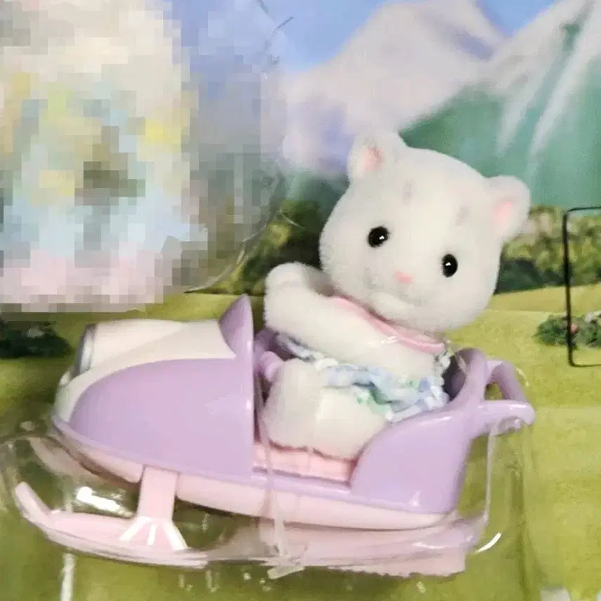 [BUNJANG] Sylvanian Families Snow Leopard Family Baby &amp; Snowmobile Bundle / 실바니안 눈표범 가족 설표 아기 스노우모빌 분철 판매