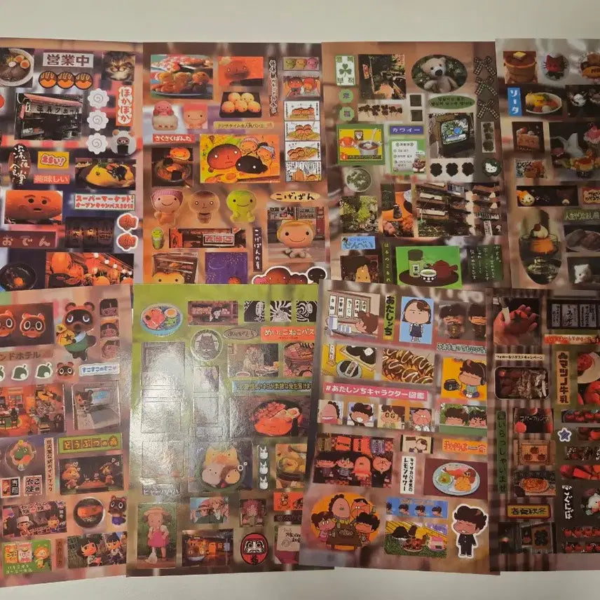 [BUNJANG] Vintage Stationery Stickers Set (24 Pieces) / 고전문구 스티커 24장 세트