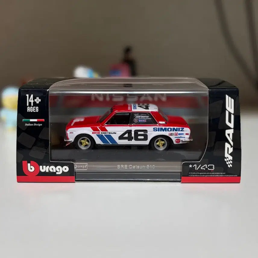 [BUNJANG] Bburago BRE Datsun 510 Racing 1:43 Scale Diecast Car / 1:43 부라고 BRE Datsun 510 레이싱 미니카 다이캐스트