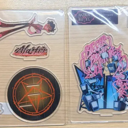 [BUNJANG] Hazbin Hotel Alastor Vox Vincent Acrylic Stand Bundle Set / 해즈빈 호텔 아크릴 스탠드 휴먼 알래스터 복스 빈센트