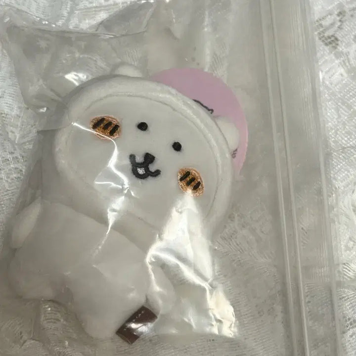 [BUNJANG] Nagano Market Nodding Bear "Chiikawa Hat" Mascot Keychain / [정품] 나가노마켓 농담곰 그윽 치이카와 탈을 쓴 담곰이 마스코트 키링