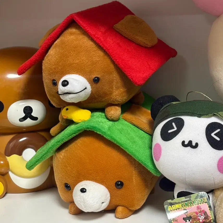 [BUNJANG] San-X Wanroom Vintage Dog Plush Bundle Set / (추석할인 16>15)일본 고전 빈티지 산엑스 완룸 오두막견 집강아지 인형 일괄세트 wanroom