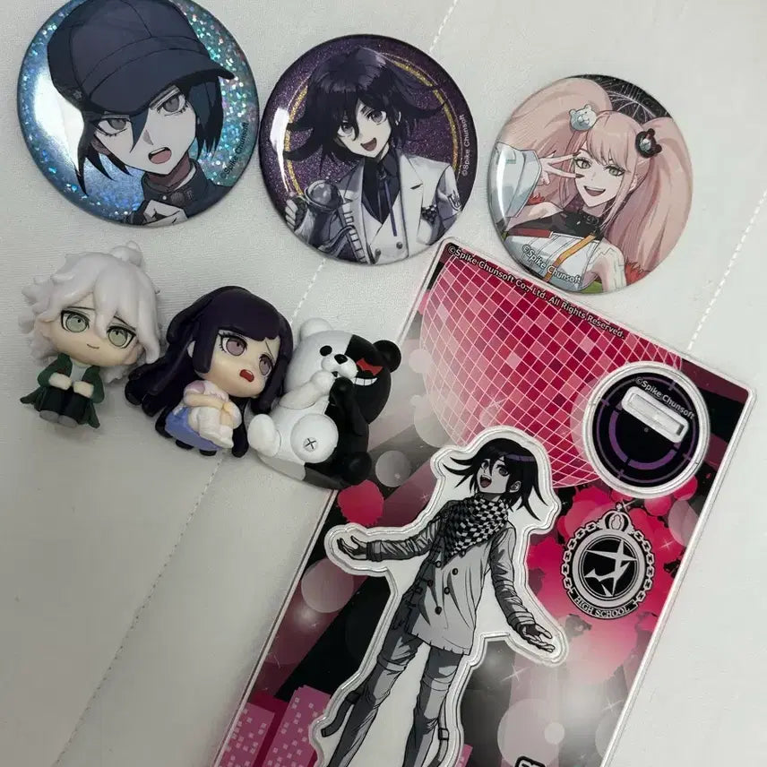 [BUNJANG] Danganronpa Bundle Set Can Badge, Machiboke Acrylic Stand / (일괄)단간론파 캔뱃지 마치보케 아크릴스탠드