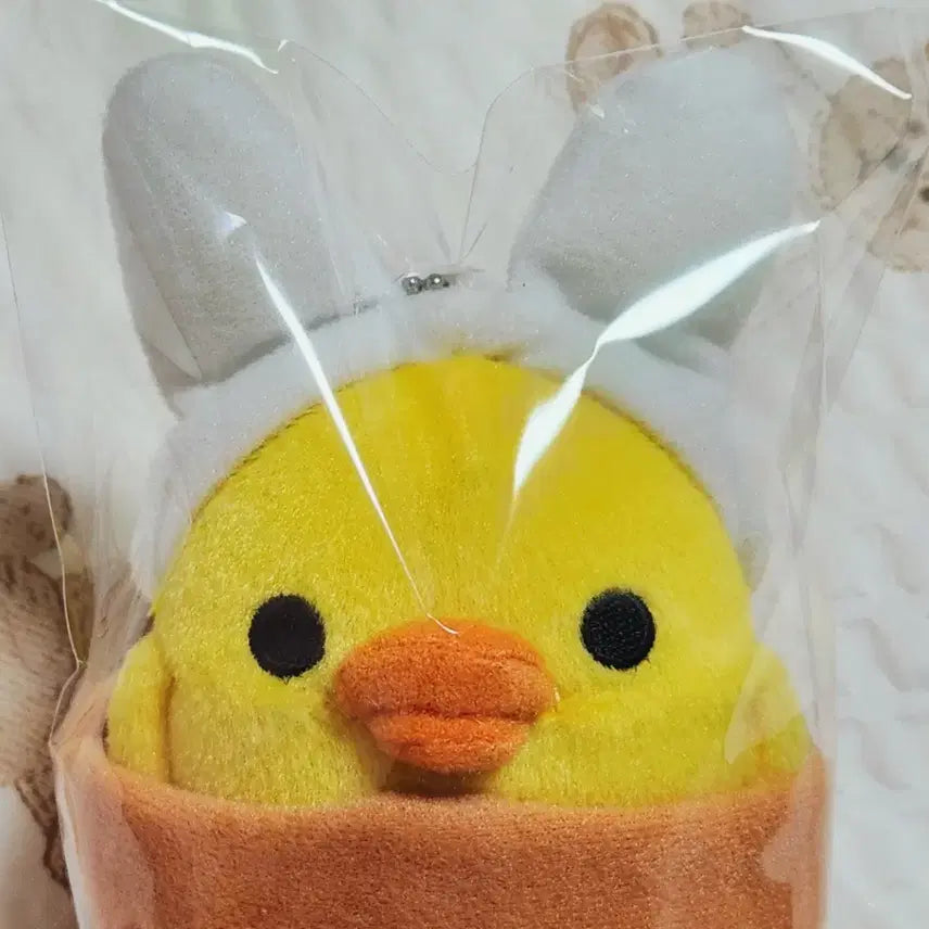 [BUNJANG] San-X Classic Yellow Bird Rabbit Ear Mascot / 산엑스 고전 토끼귀 키이로이토리 마스코트 팝니다.
