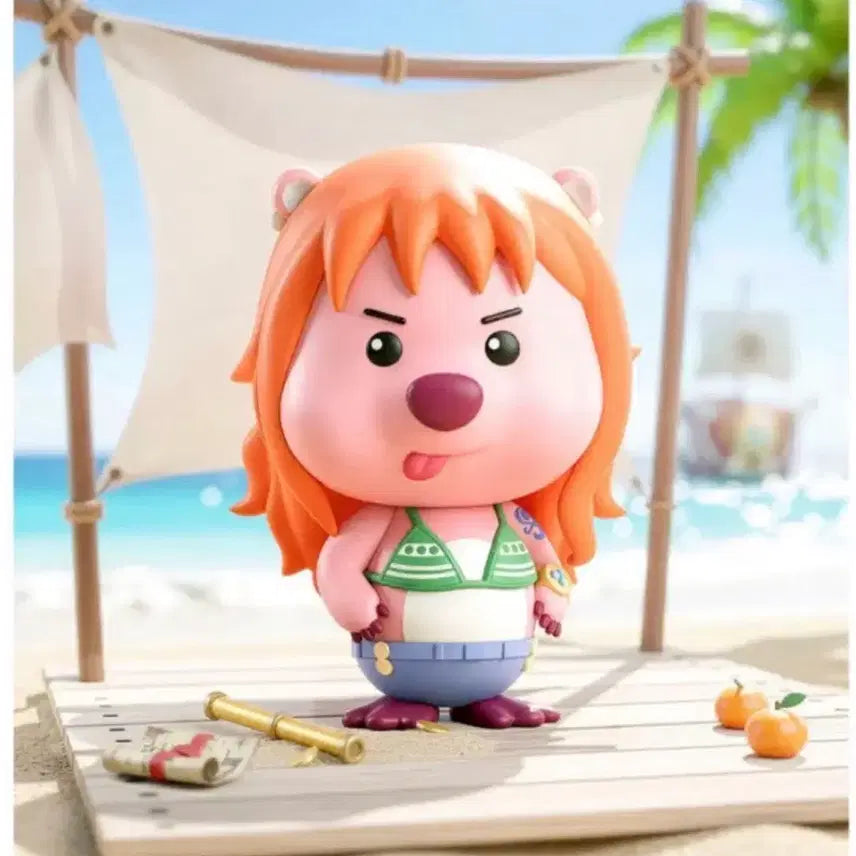 [BUNJANG] One Piece x Janmang Luffy Collaboration Nami Figure / 원피스 잔망루피 콜라보 나미 피규어