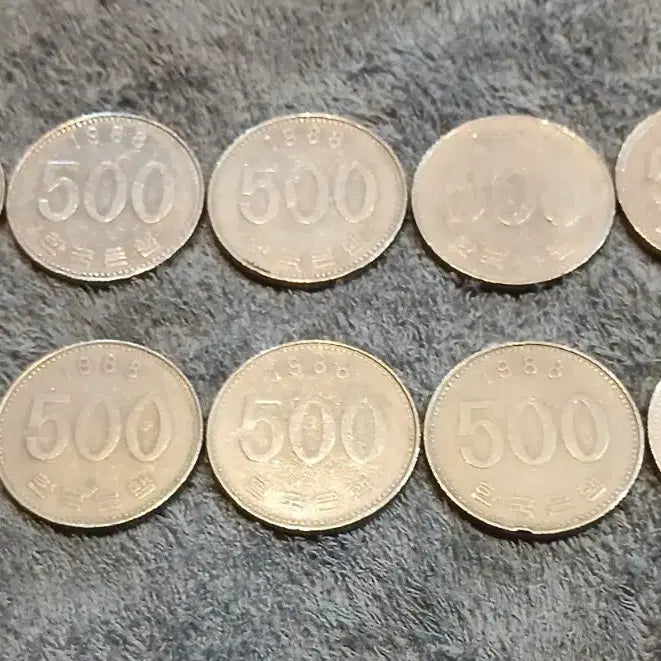 [BUNJANG] 1988 500 Won Coin Bundle Set (10 pcs) / 1988년 500원 10개 일괄