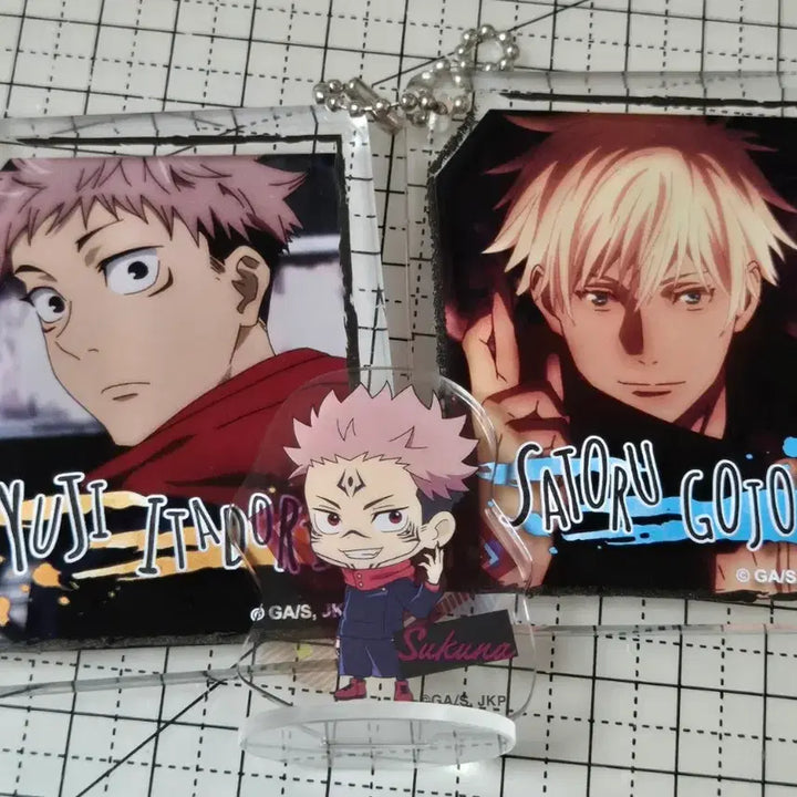 [BUNJANG] Jujutsu Kaisen Acrylic Block &amp; Stand Bundle Set / 공식 주술회전 아크릴블럭,스탠드 3개 일괄