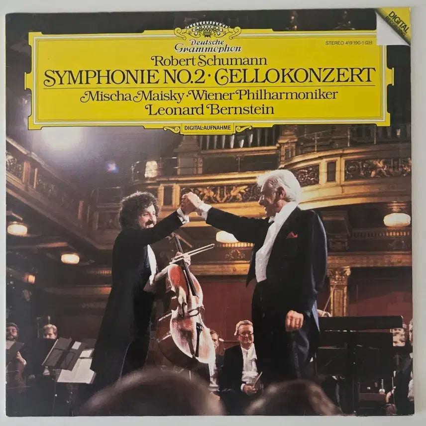 [BUNJANG] Mischa Maisky/Bernstein Schumann Cello Concerto, Symphony No.2 LP (Deutsche Grammophon 1986 West Germany) / 미샤 마이스키/번스타인 - 슈만 첼로협주곡, 교향곡2번 LP ( DG 1986년 독일 )