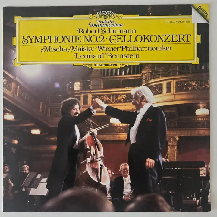 [BUNJANG] Mischa Maisky/Bernstein Schumann Cello Concerto, Symphony No.2 LP (Deutsche Grammophon 1986 West Germany) / 미샤 마이스키/번스타인 - 슈만 첼로협주곡, 교향곡2번 LP ( DG 1986년 독일 )