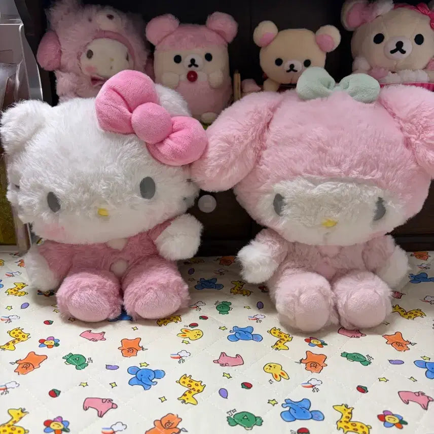 [BUNJANG] Sanrio Healing Series Kitty &amp; My Melody Mascot Dolls / 치유시리즈 키티 마이멜로디 인형 마스코트