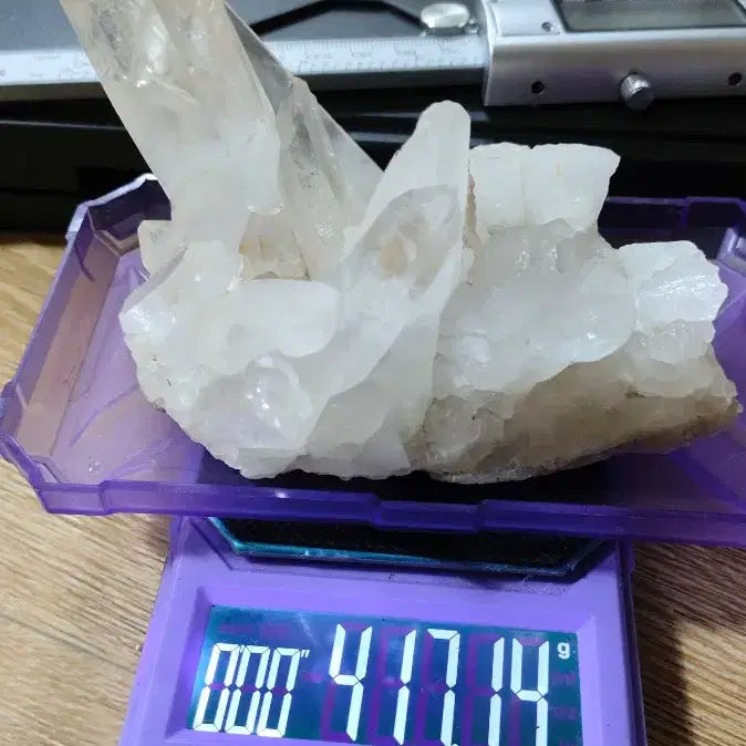 [BUNJANG] Clear Crystal Cluster Raw Stone 417g / 투명 수정 클러스터 원석 417g 밀도9