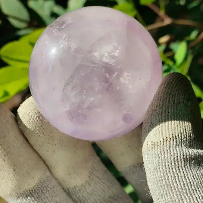 [BUNJANG] Amethyst Geode Cluster 4.5cm 125g / 연 황토 자수정 구슬 구 4. 5cm 125g