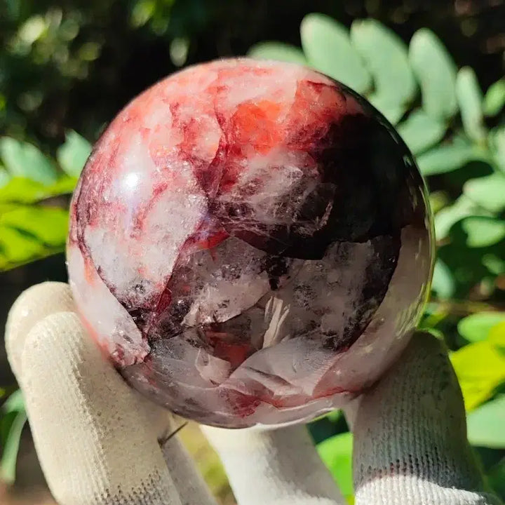 [BUNJANG] High-Density Volcanic Rock Quartz Crystal Sphere / 고농 고밀도 화산암 석영 수정구 구슬 6. 3cm 351g