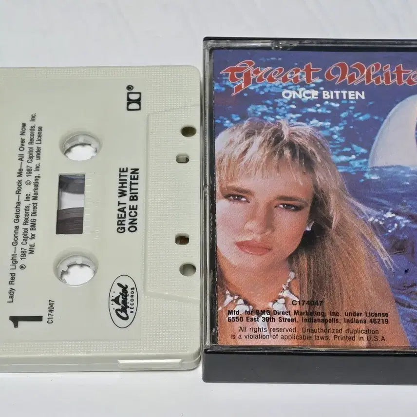 [BUNJANG] Great White Once Bitten Cassette Tape US Import / Great White(그레이트 화이트) - Once Bitten 카세트테이프 (US 수입반)