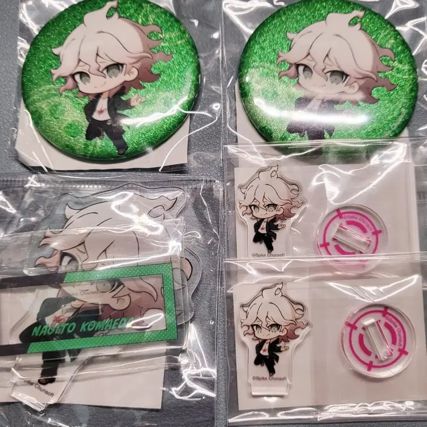 [BUNJANG] Danganronpa Nagito Komaeda Kuji Can Badge Acrylic Stand / 단간론파 코마에다나기토 쿠지 캔뱃지 아크릴스탠드