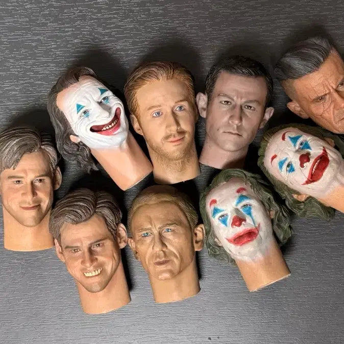 [BUNJANG] 12-Inch 1/6 Scale Custom Figure Heads (Set of 8) / 12인치 1/6 커스텀 피규어 헤드 8종 일괄