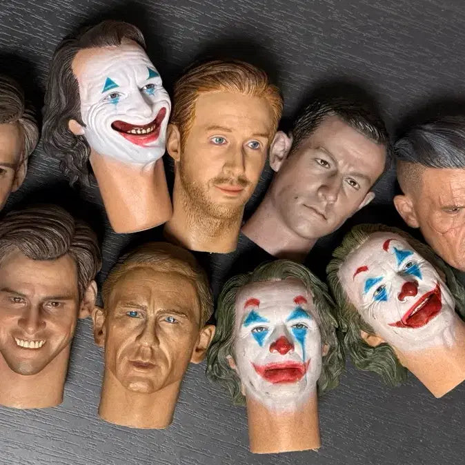[BUNJANG] 12-Inch 1/6 Scale Custom Figure Heads (Set of 8) / 12인치 1/6 커스텀 피규어 헤드 8종 일괄