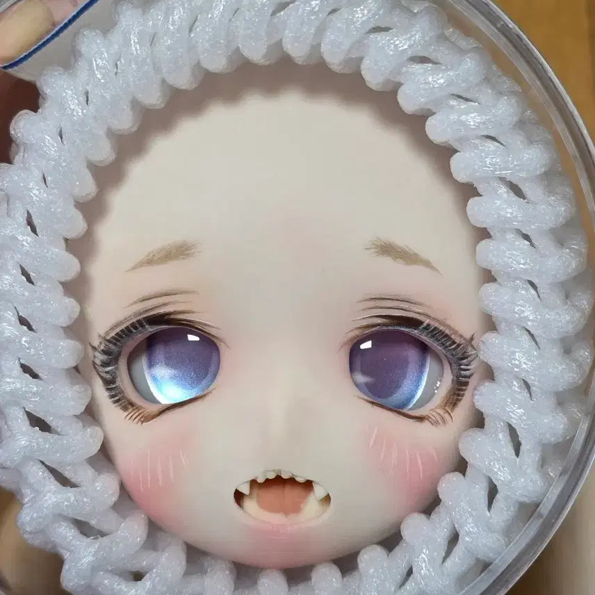 [BUNJANG] Custom Doll Head (Semi-White) with Eyes / MDD 커스텀 헤드 세미화이트 판매합니다. 안구 포함