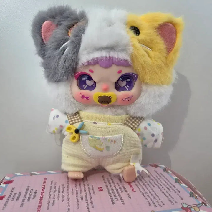 [BUNJANG] Baby Three Jiimo Cat Doll with Hat and Overalls / 베이비 쓰리 인형(지이모)