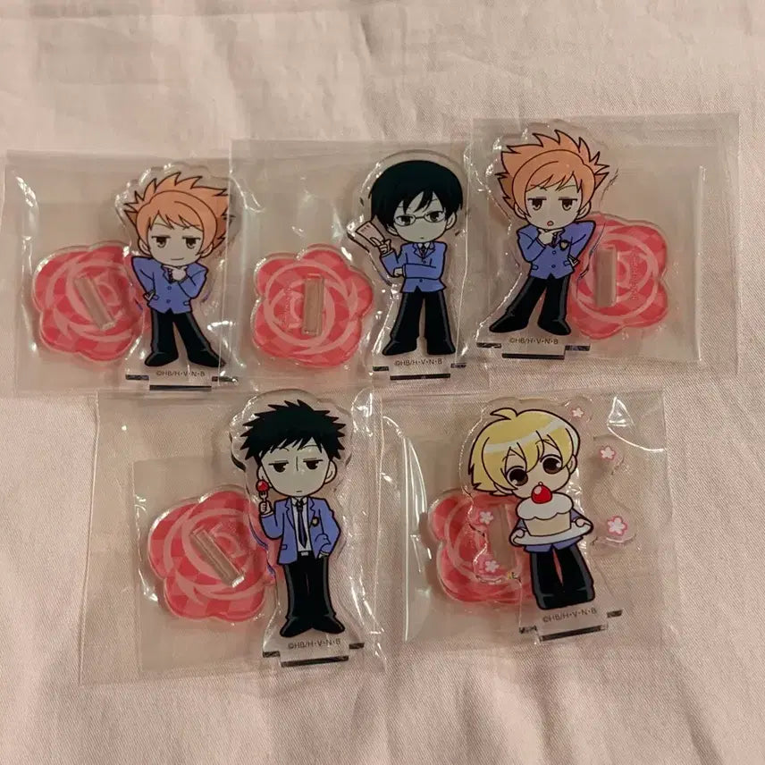 [BUNJANG] Ouran High School Host Club Rose Mini Acrylic Stand Treevillage Bundle Set / (정품 일괄) 오란고교 호스트부 로즈 미니 아크릴 스탠드 트리빌리지