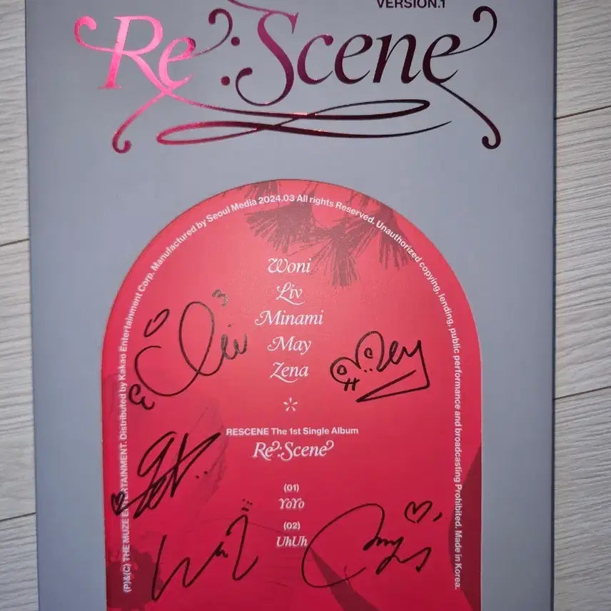 [BUNJANG] Re:Scene Single Album Vol. 1 Signed Album Version 1 / 리센느 Re:Scene 싱글 1집 앨범 친필 싸인 앨범 버전 1