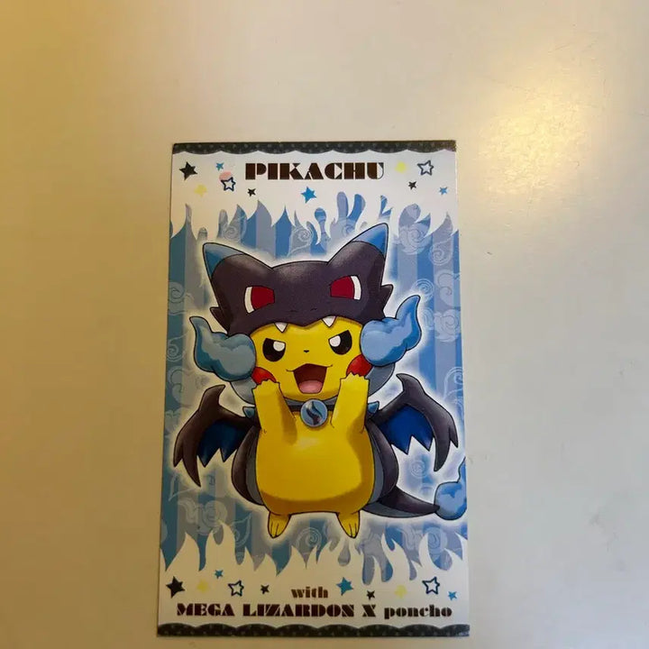 [BUNJANG] Pikachu &amp; Mega Charizard X Pokemon Card / 메가 판쵸 판초 피카츄 메가 리자몽x 포켓몬 카드 명함
