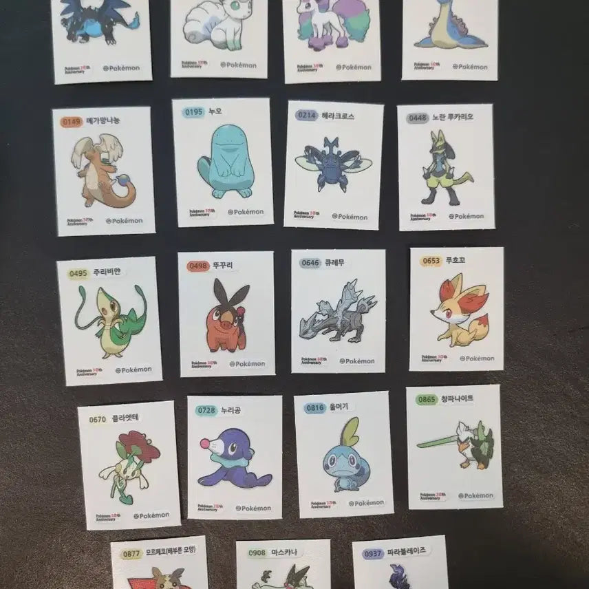 [BUNJANG] Pokemon 30th Anniversary Sticker - Lucario, Mega Dragonite / 포켓몬 30주년 띠부씰 팔아요 메가 망나뇽, 리자몽x