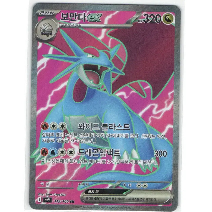 [BUNJANG] Pokemon Card Salamence ex SR 119/100 / 포켓몬 카드 보만다 ex sr 119/100