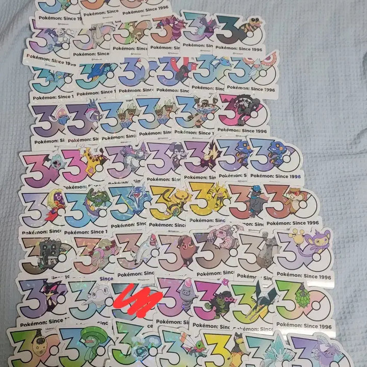 [BUNJANG] Pokemon 30th Anniversary Logo Sticker / 포켓몬 포켓몬스터 30주년 로고 스티커 반택 교환 님피아 등 구함
