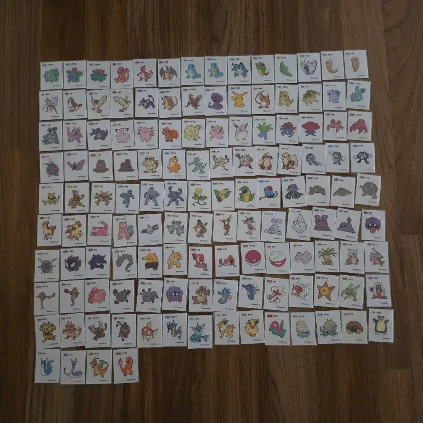 [BUNJANG] Pokemon Stickers 1st Gen (130 pcs, Mixed) - No Duplicates / 포켓몬 띠부씰 1세대 130장 일괄판매합니다(혼합씰)