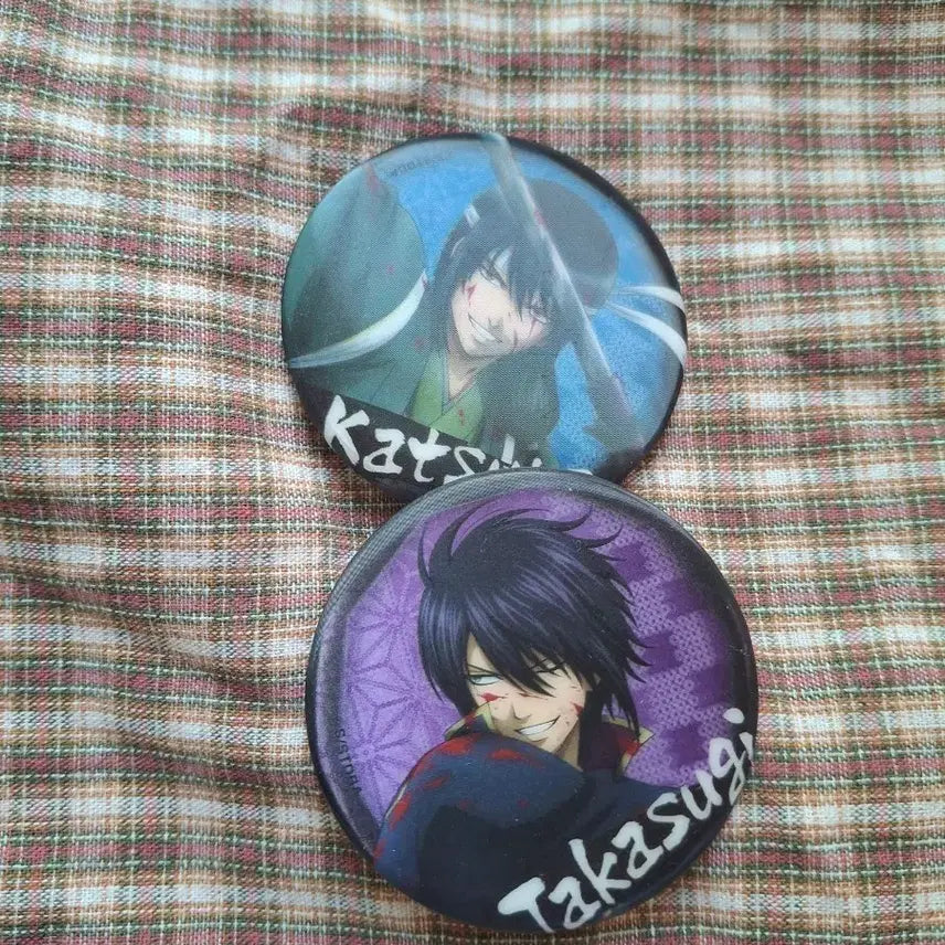 [BUNJANG] Gintama Gintoki / Takasugi Bromide Set / 은혼 긴토키/타카스기 뱃지