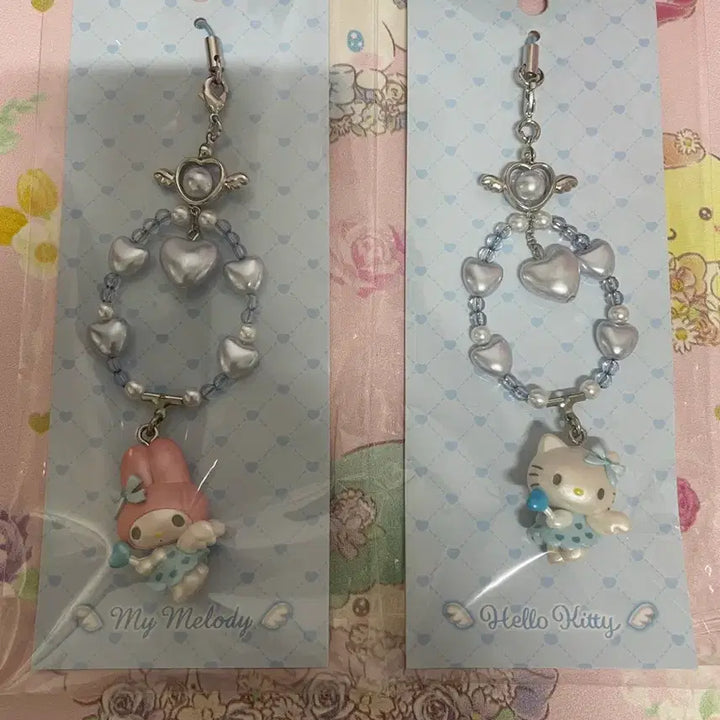 [BUNJANG] Sanrio Yumemiru 2nd Edition My Melody &amp; Hello Kitty Strap / (정품새상품)유메미루2탄 마이멜로디,키티 스트랩