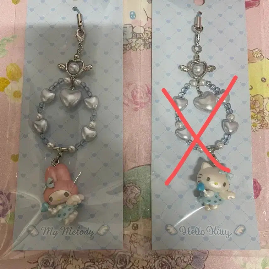 [BUNJANG] Sanrio Yumemiru 2nd Edition My Melody &amp; Hello Kitty Strap / (정품새상품)유메미루2탄 마이멜로디 스트랩
