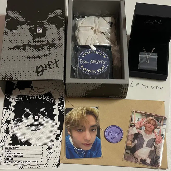 [BUNJANG] BTS V Layover Broadcast Gift Photocard Full Set / 방탄소년단 뷔 V 레이오버 공방 역조공 기프트 포카 풀세트