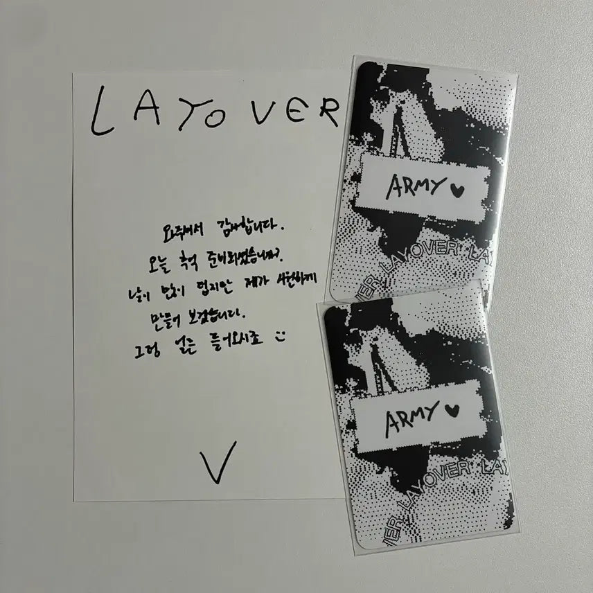 [BUNJANG] BTS V Layover Broadcast Gift Photocard Full Set / 방탄소년단 뷔 V 레이오버 공방 역조공 기프트 포카 풀세트