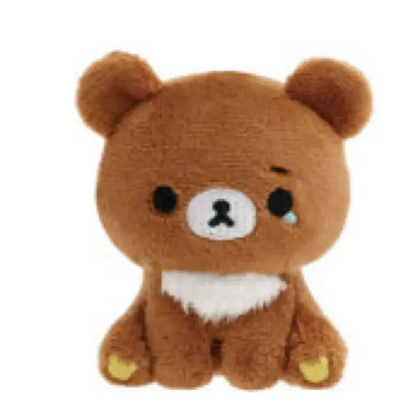 [BUNJANG] San-X Rilakkuma Chairoikoguma Tear Tenori Mascot Doll Keychain / 산엑스 리락쿠마 챠이로이코구마 눈물 테노리 마스코트 인형 키링
